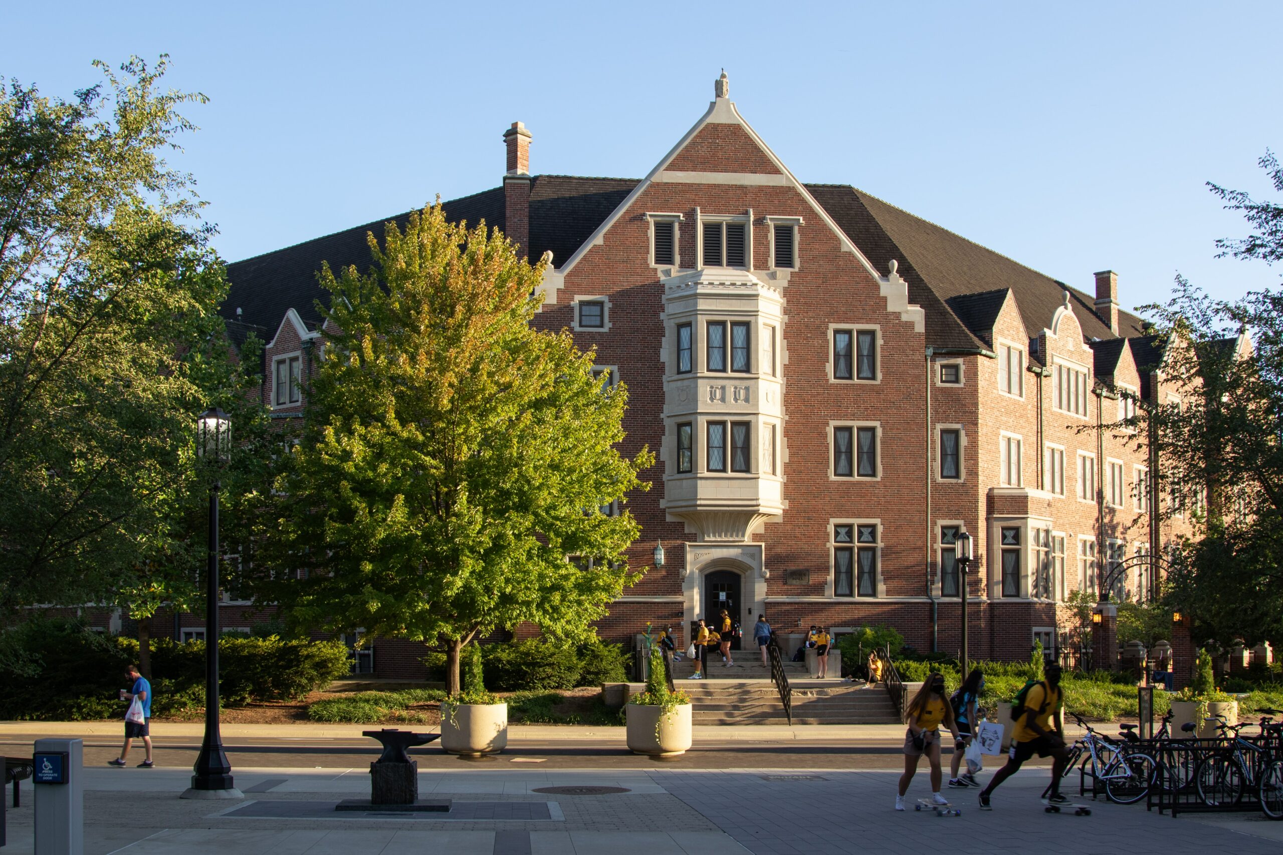 the front of Windsor Halls at Purdue University in Lafayette, Indiana